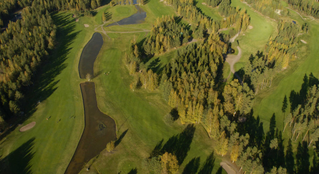 Golf ilmakuva golfkentästä - Santalahti Resort - Kotka Finland